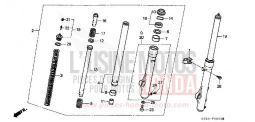 FRONT FORK CR80RP de 1993